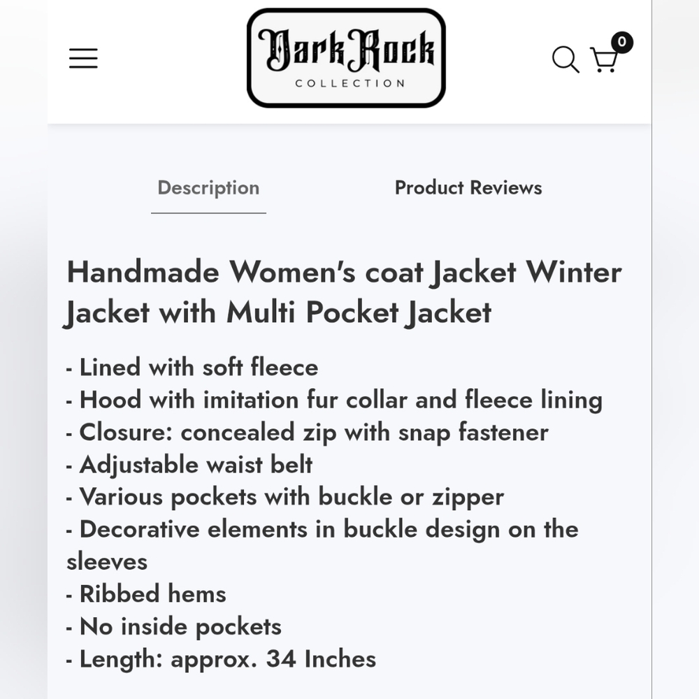 DarkRock Womens Hooded Jacket - Picture 3 of 10